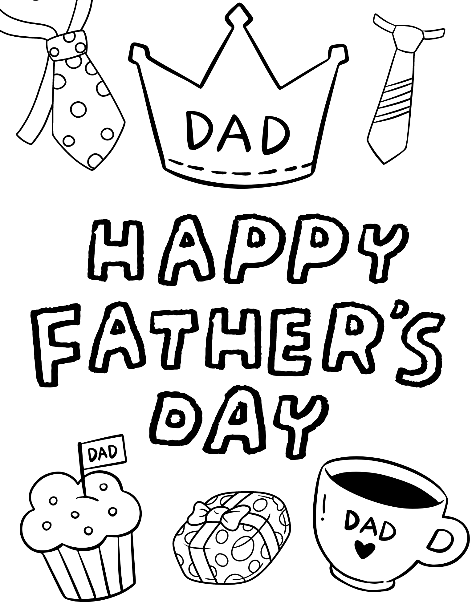 Free Printable Fathers Day Coloring Pages To Celebrate Dad within Free Father&amp;#039;S Day Printables
