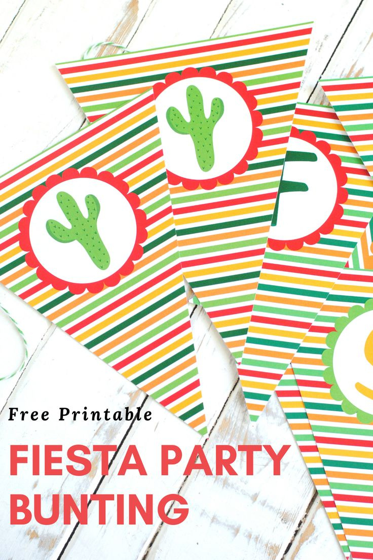 Free Printable Fiesta Bunting intended for Free Printable Mexican Party Decorations