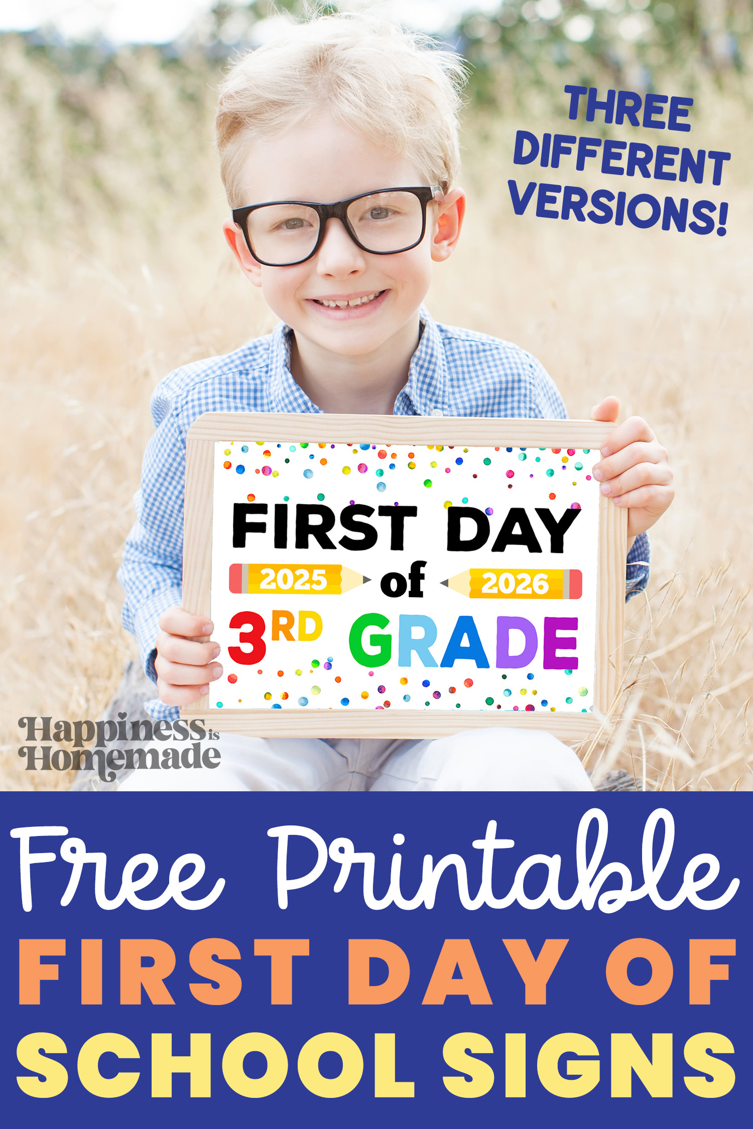 Free Printable First Day Of School Signs 2025-26 - Happiness Is within Free Printable Back To School Signs