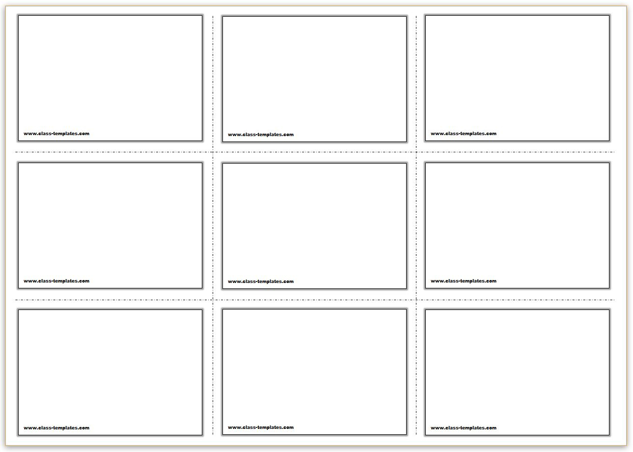 Free Printable Flash Cards Template in Free Printable Card Templates