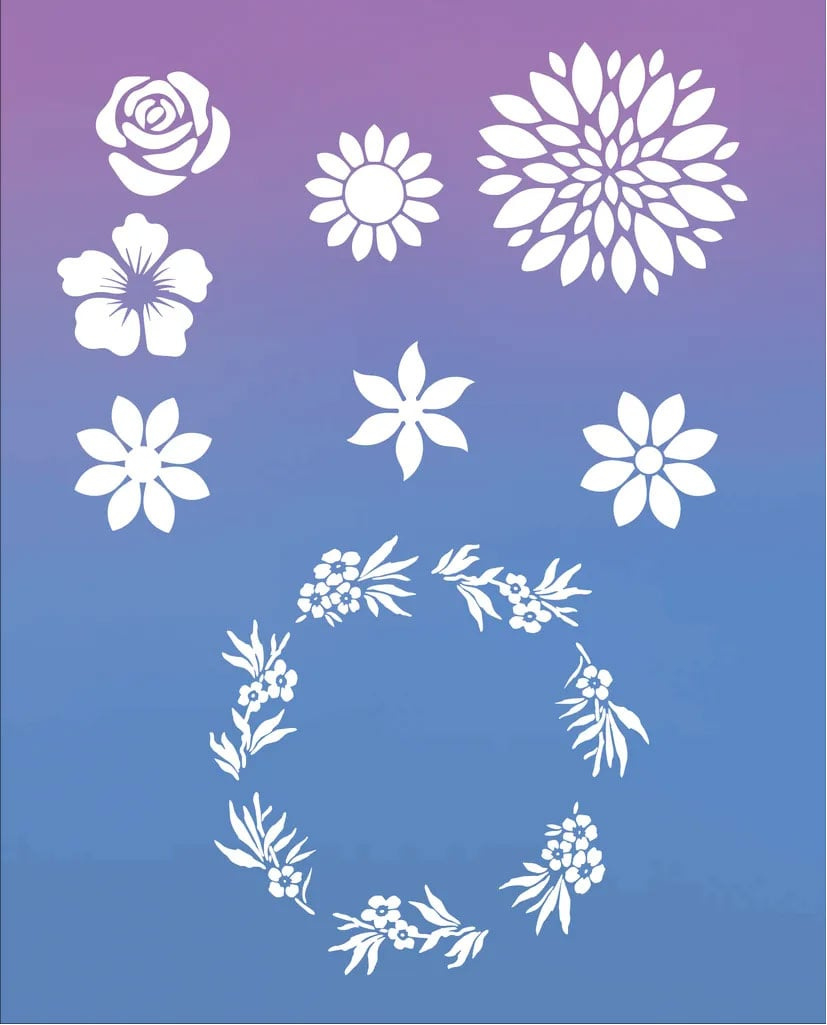 Free Printable Flower Stencil Designs And Templates within Free Printable Stencil Designs