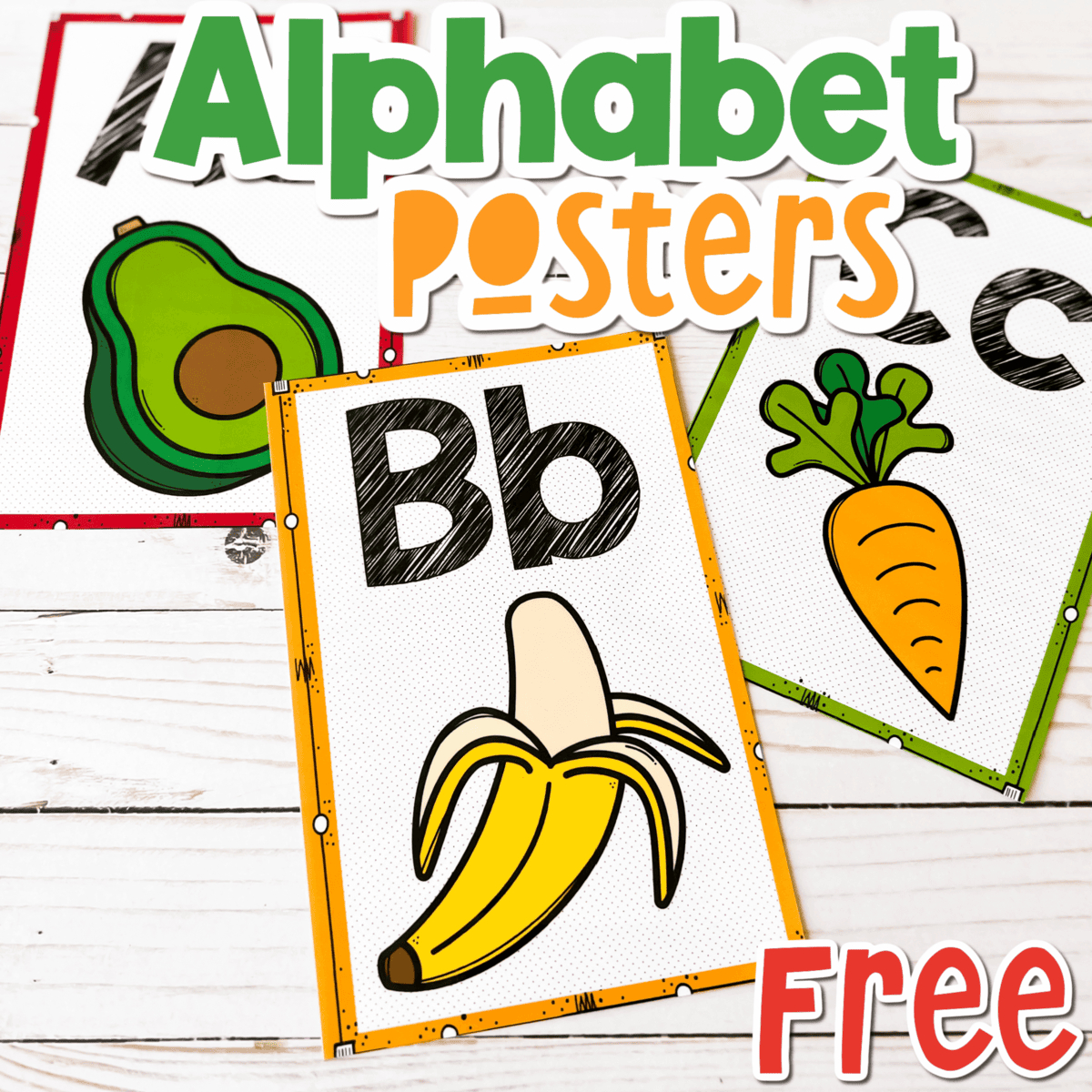 Free Printable Food Alphabet Posters For The Classroom intended for Free Printable Alphabet Letters For Display