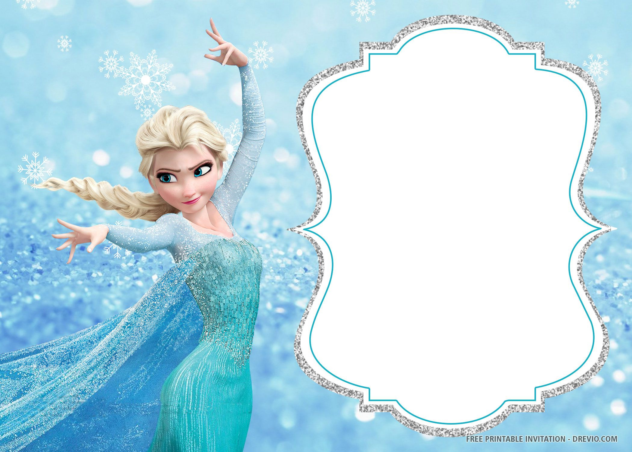 Free Printable Frozen Birthday Invitation Templates - Worksheets for Frozen Invitations Printables Free