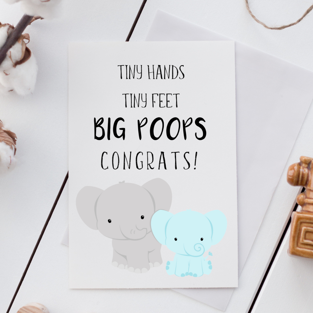 Free Printable | Funny Baby Shower Card | Bramble Avenue intended for Free Printable Baby Boy Cards