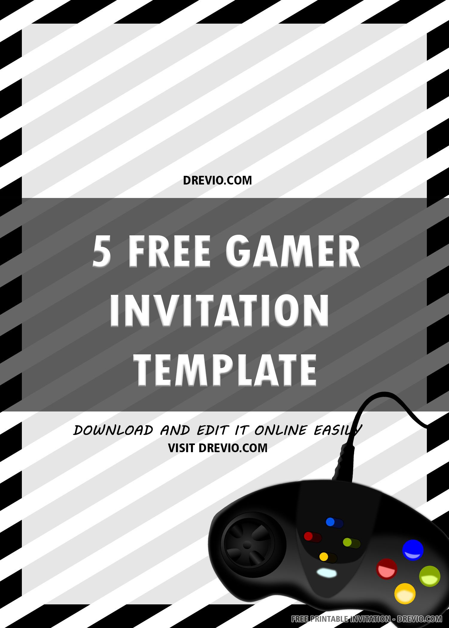 Free Printable Gamer Invitation Templates - Worksheets Library within Free Printable Video Game Party Invitations