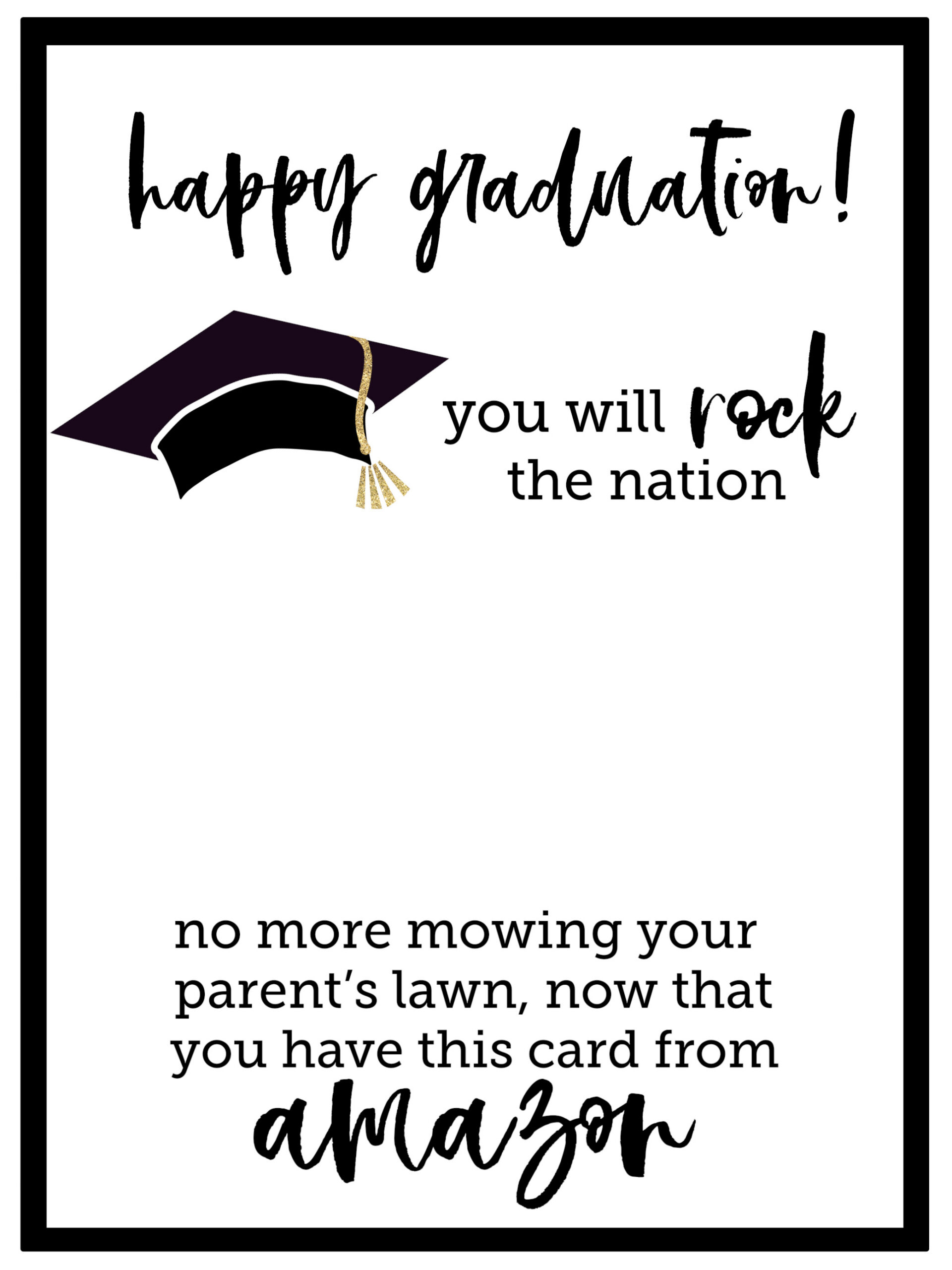 Free Printable Graduation Card - Paper Trail Design with regard to Free Printable Graduation Cards 2018