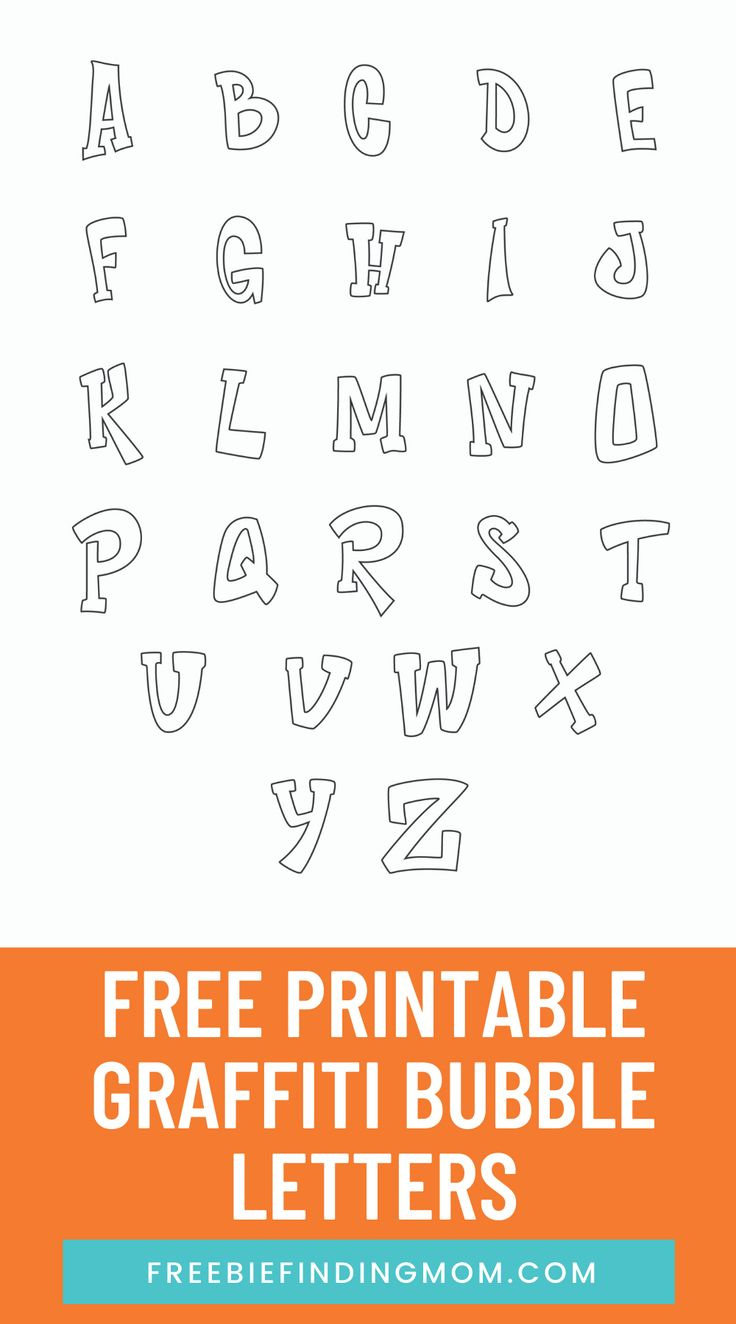 Free Printable Graffiti Bubble Letters Alphabet for Free Printable Graffiti Letters Az