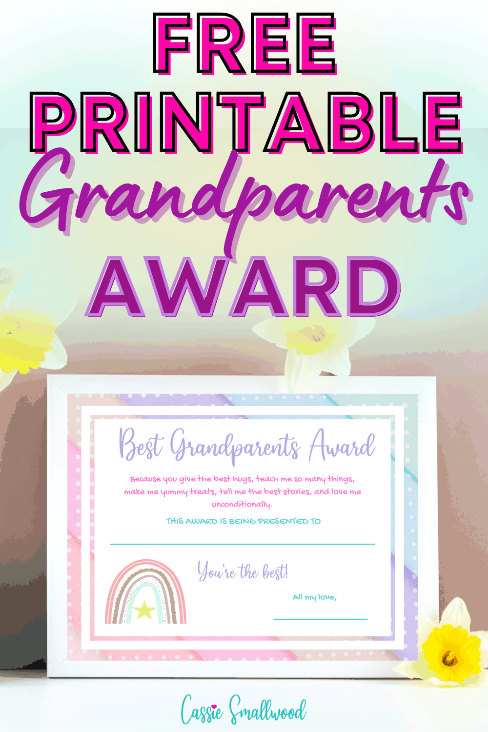 Free Printable Grandparents Day Certificates - Cassie Smallwood with regard to Grandparents Certificate Free Printable
