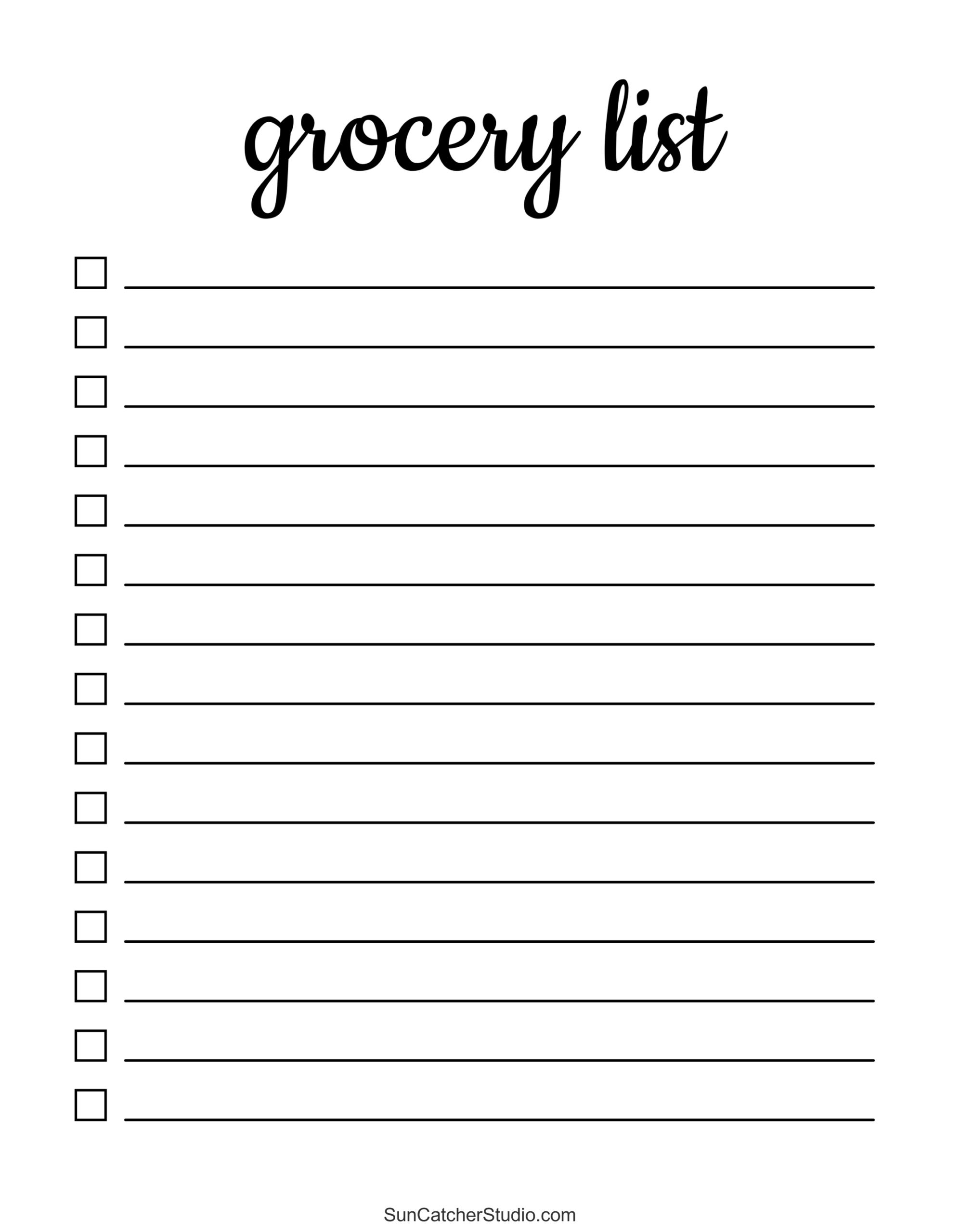 Free Printable Grocery List Templates (Pdf): Shopping Lists – Free throughout Free Printable Grocery List