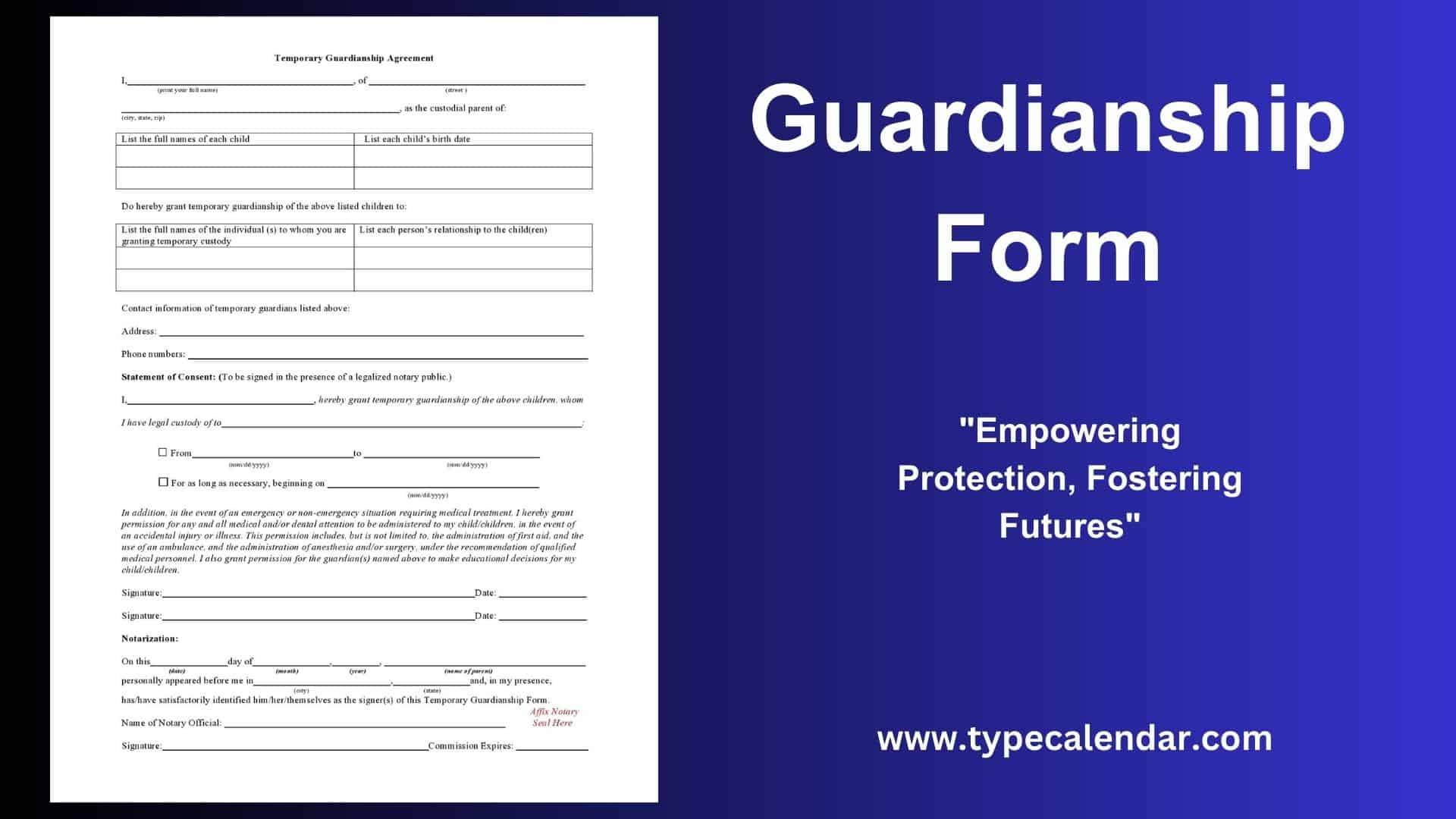Free Printable Guardianship Form Templates [Pdf, Word] with Free Printable Legal Guardianship Forms