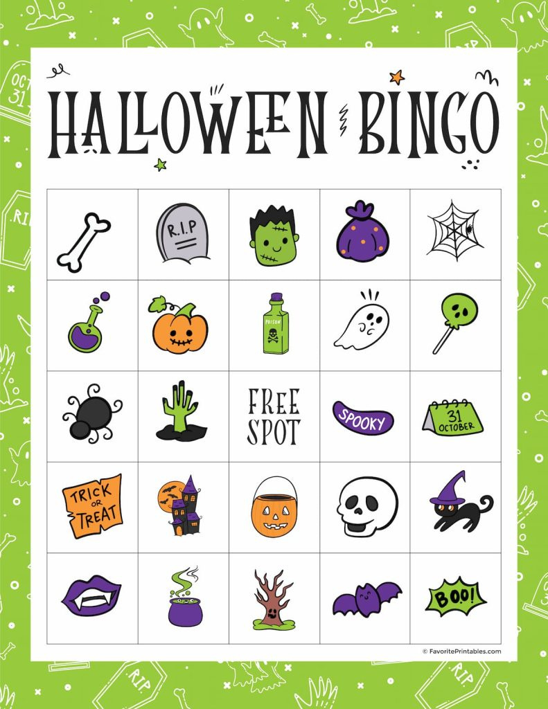 Free Printable Halloween Bingo Game - Favorite Printables within Free Printable Halloween Bingo Cards