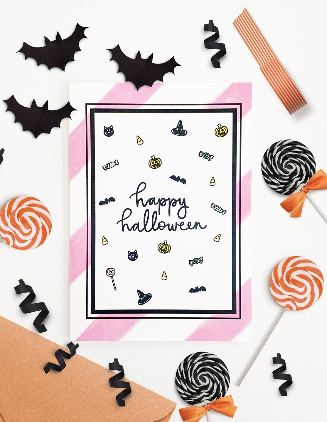 Free Printable Halloween Card - Halloween Cards - Pineapple Paper Co. pertaining to Free Printable Halloween Cards