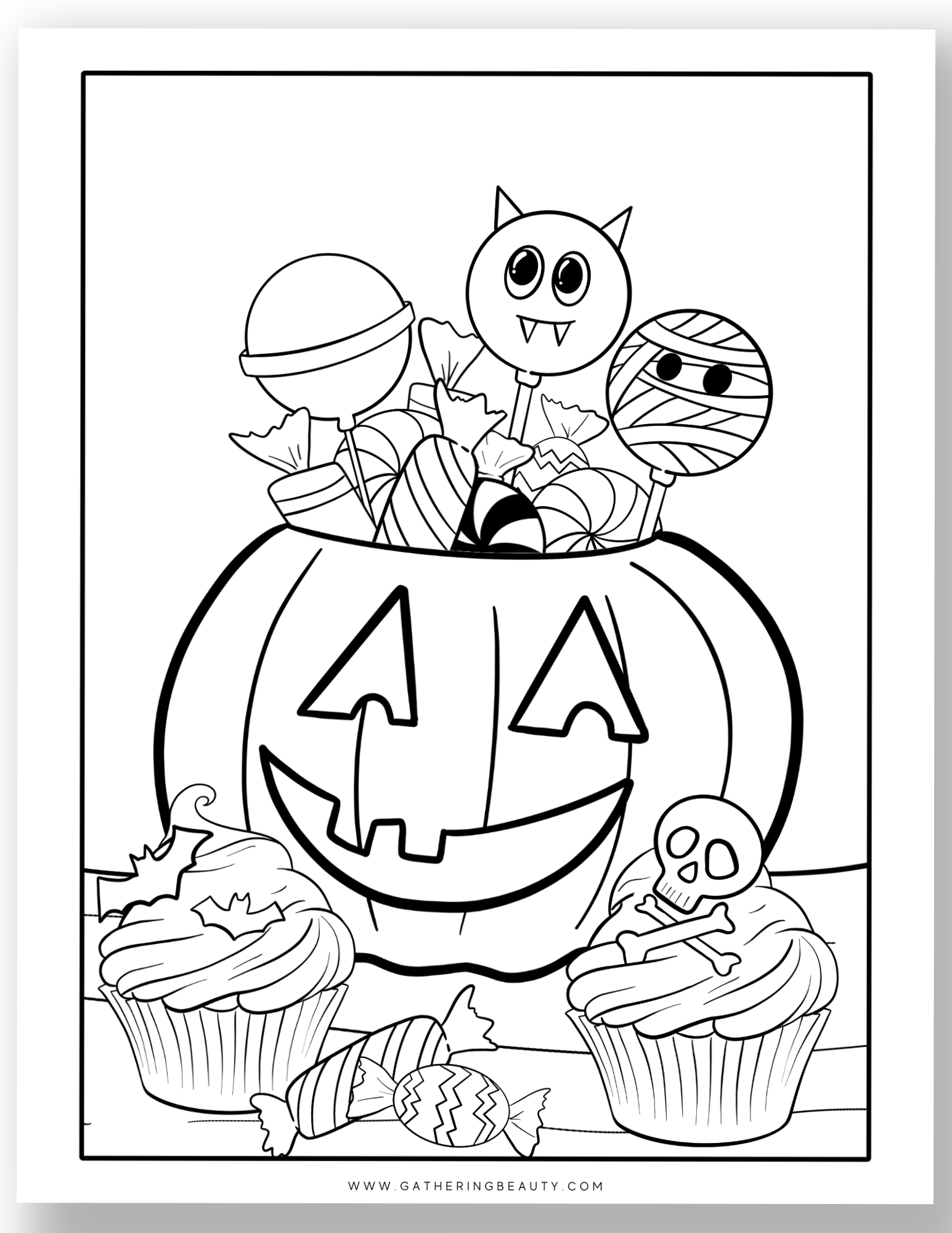 Free Printable Halloween Colouring Pages — Gathering Beauty with regard to Printable Halloween Cards To Color For Free