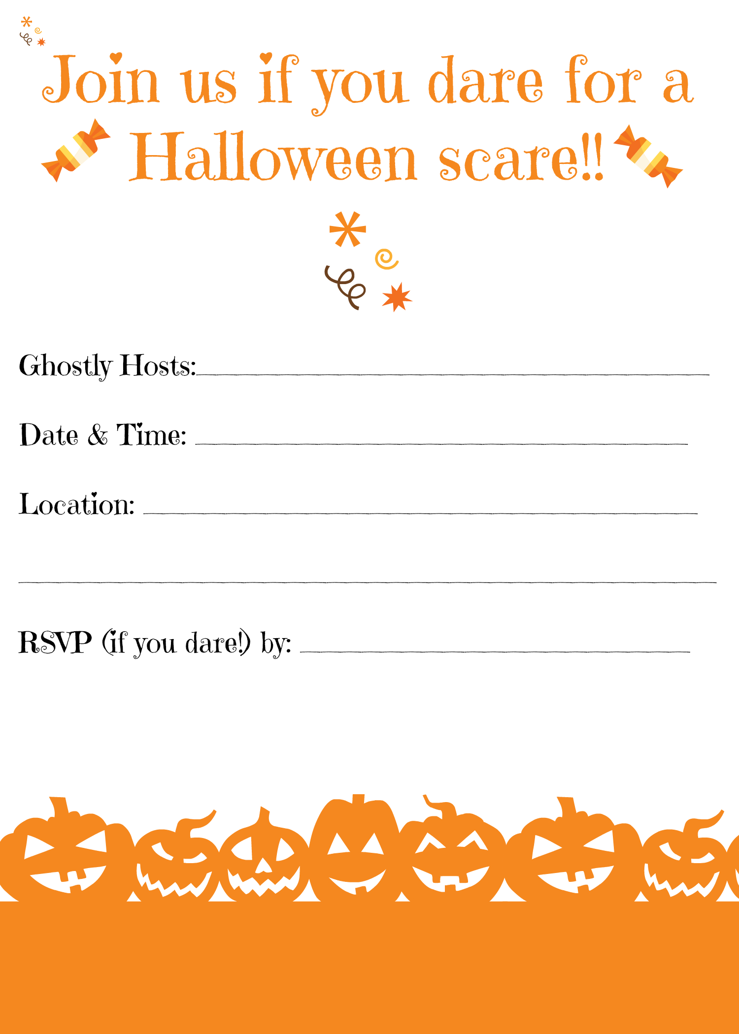 Free Printable Halloween Invitations For Your Super Spooktacular intended for Free Printable Halloween Invitations For Adults