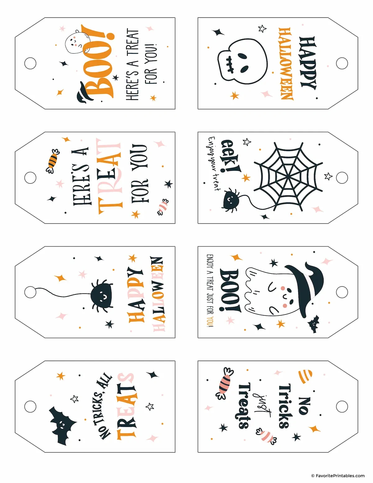 Free Printable Halloween Treat Bag Tags - Favorite Printables with regard to Free Printable Halloween Labels For Treat Bags