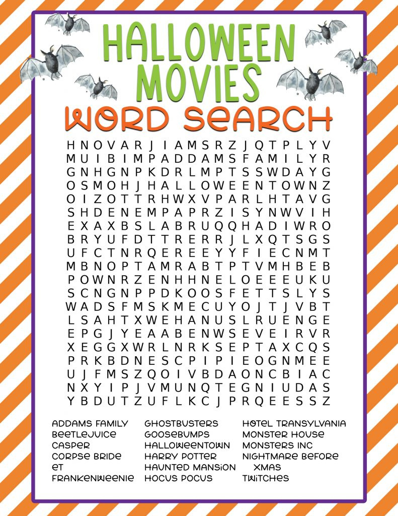 Free Printable Halloween Word Search - Pineapple Paper Co. with Free Printable Halloween Word Search Puzzles