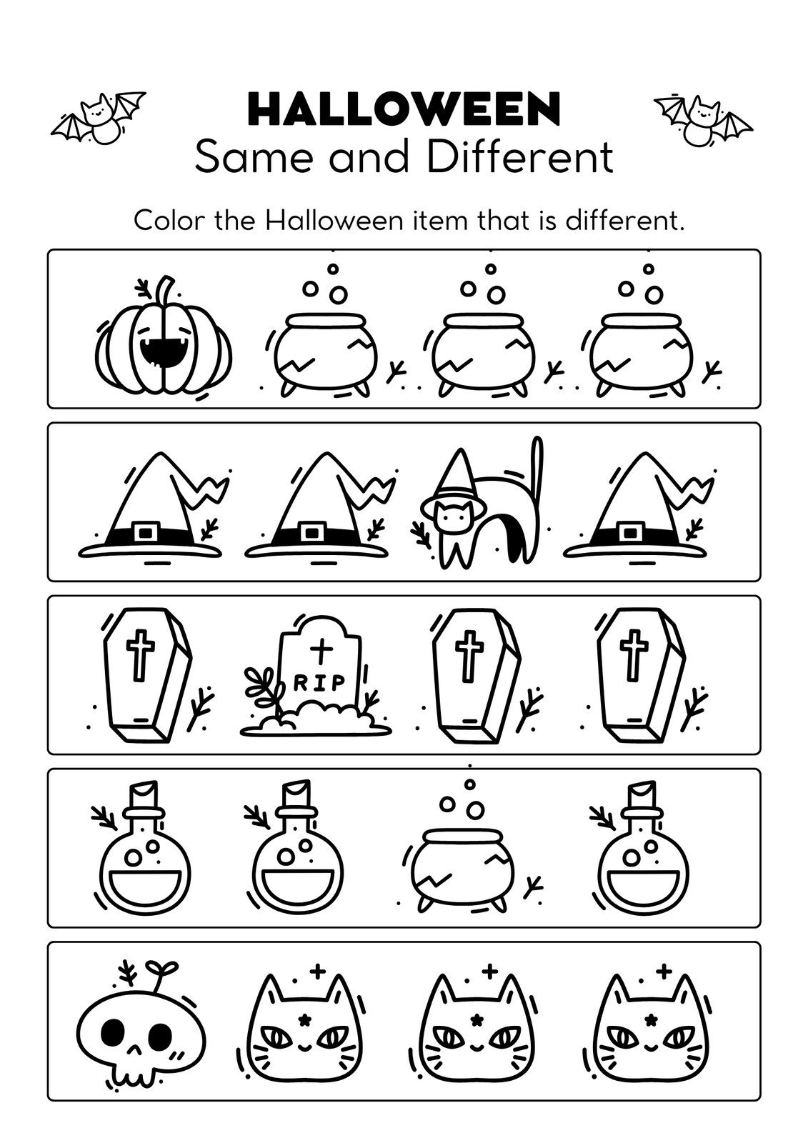 Free Printable Halloween Worksheet Templates To Edit | Canva inside Halloween Worksheets Free Printable