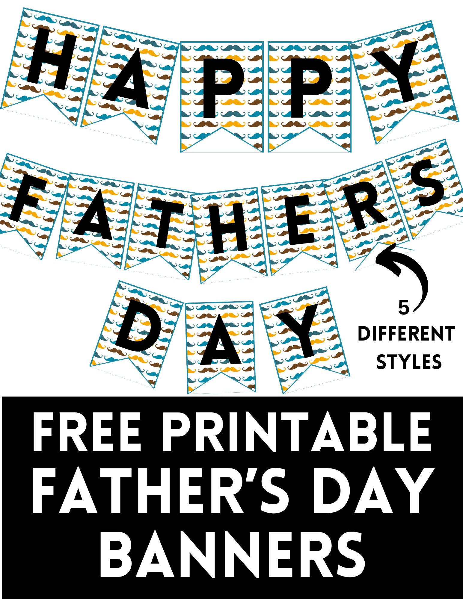 Free Printable Happy Father'S Day Banners - throughout Free Printable Fathers Day Banners