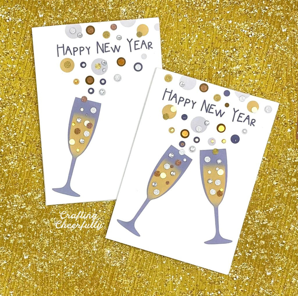 Free Printable Happy New Year Cards - Crafting Cheerfully inside Free Printable Happy New Year Cards
