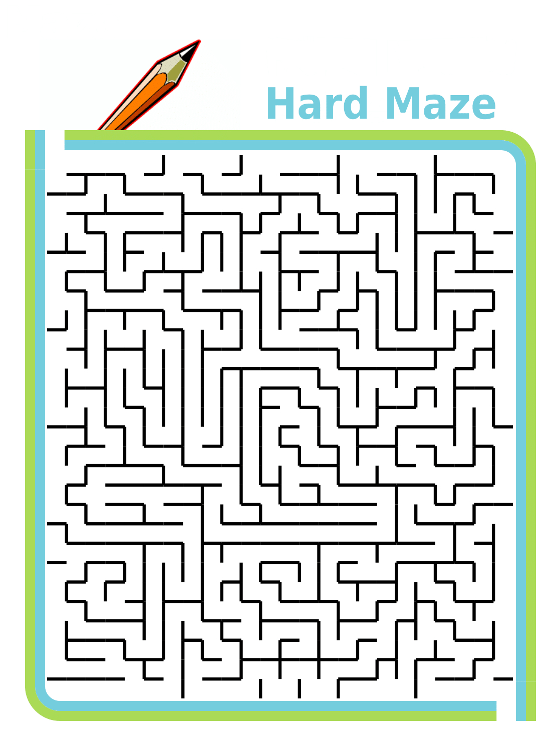 Free Printable: Hard Maze pertaining to Free Printable Mazes