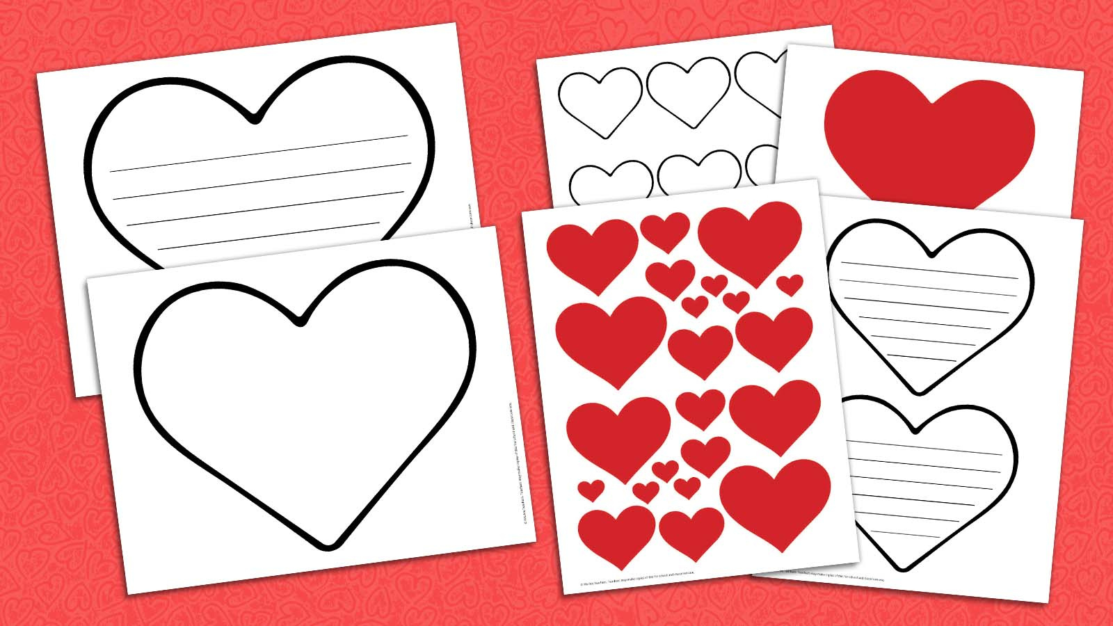 Free Printable Heart Bundle in Free Printable Valentine Decorations
