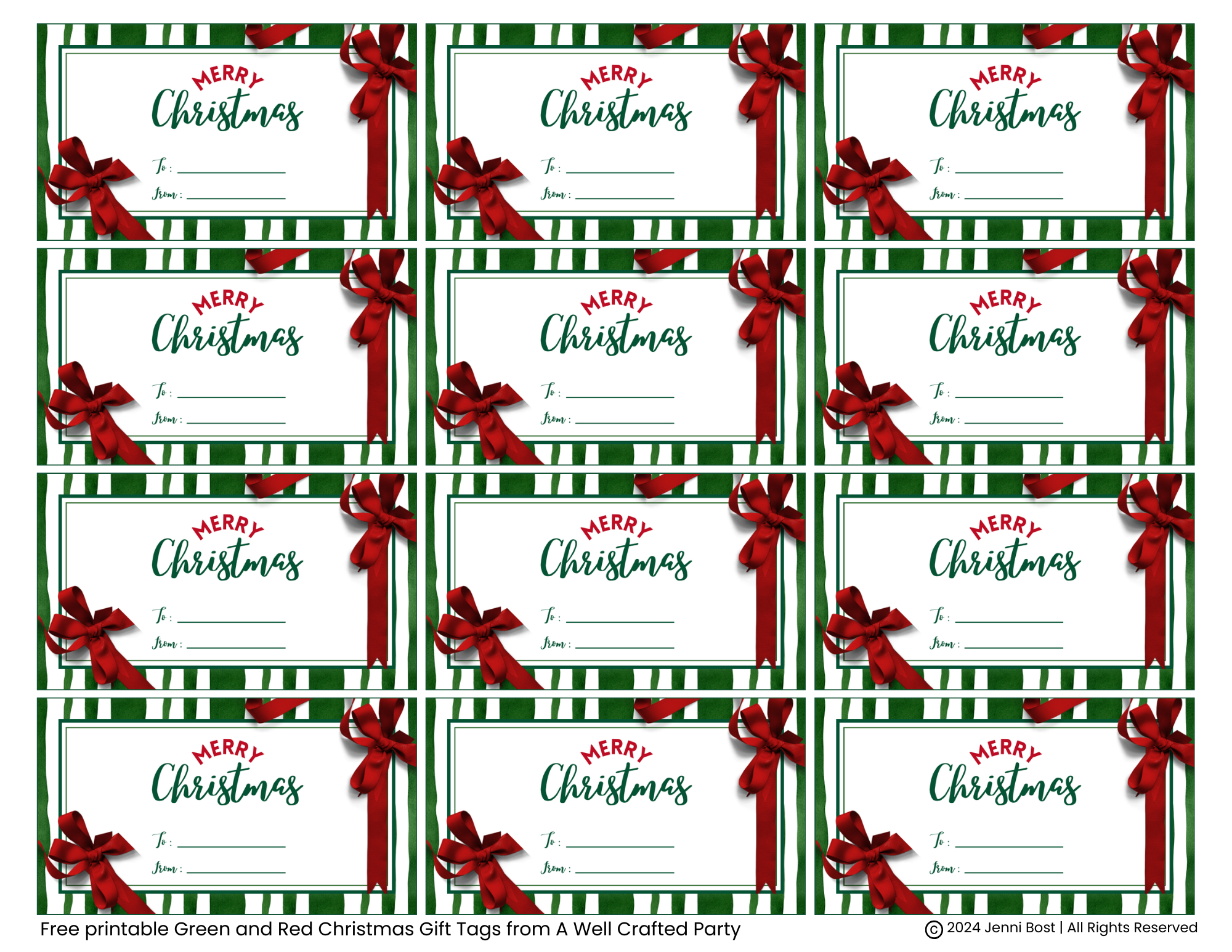 Free Printable Holiday Gift Tags – A Well Crafted Party regarding Free Printable Editable Christmas Gift Tags