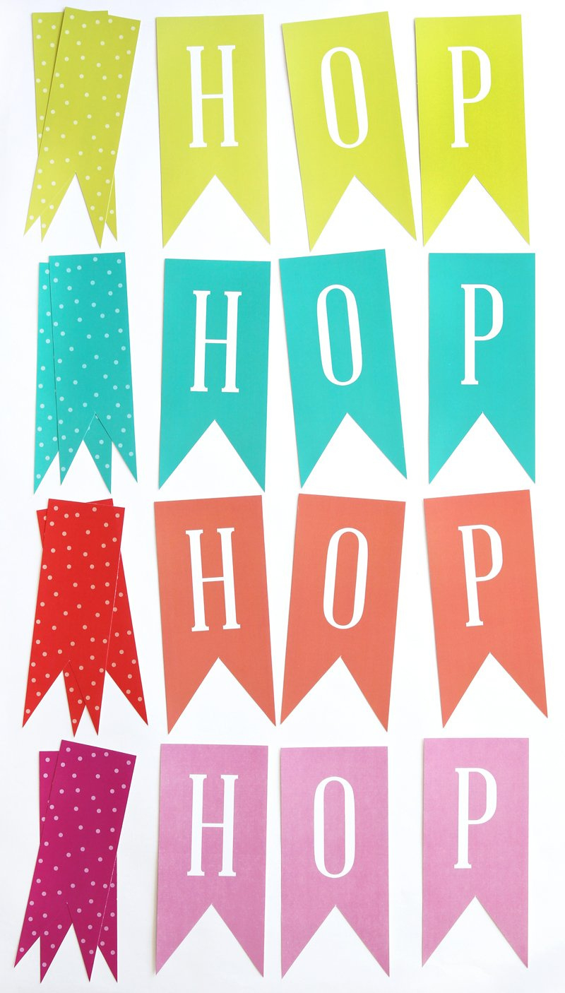 Free Printable Hop, Hop Easter Decor - Paging Supermom inside Free Printable Easter Decorations