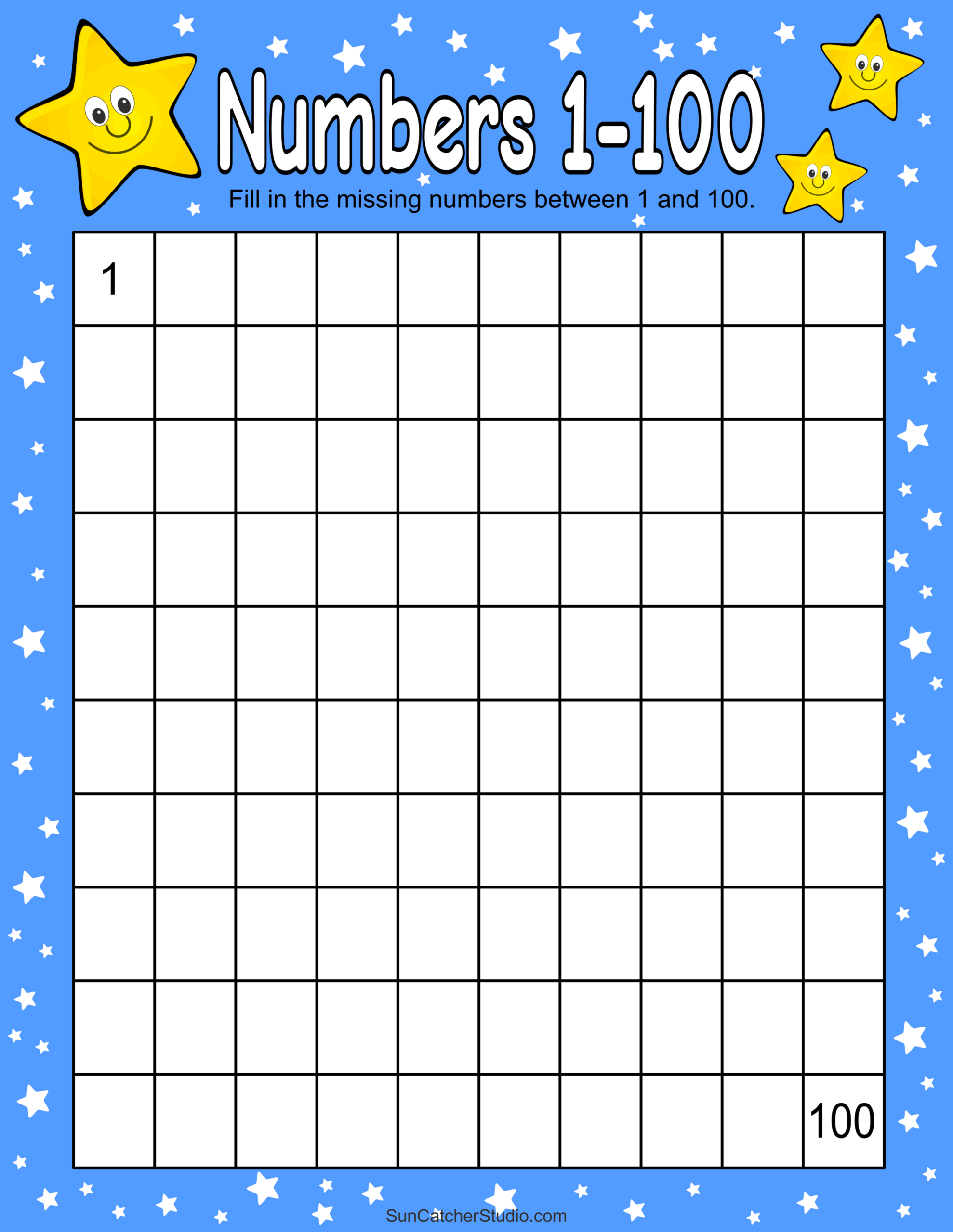 Free Printable Hundreds Charts (Numbers 1 To 100) – Diy Projects inside Free Printable Number Worksheets 1 100