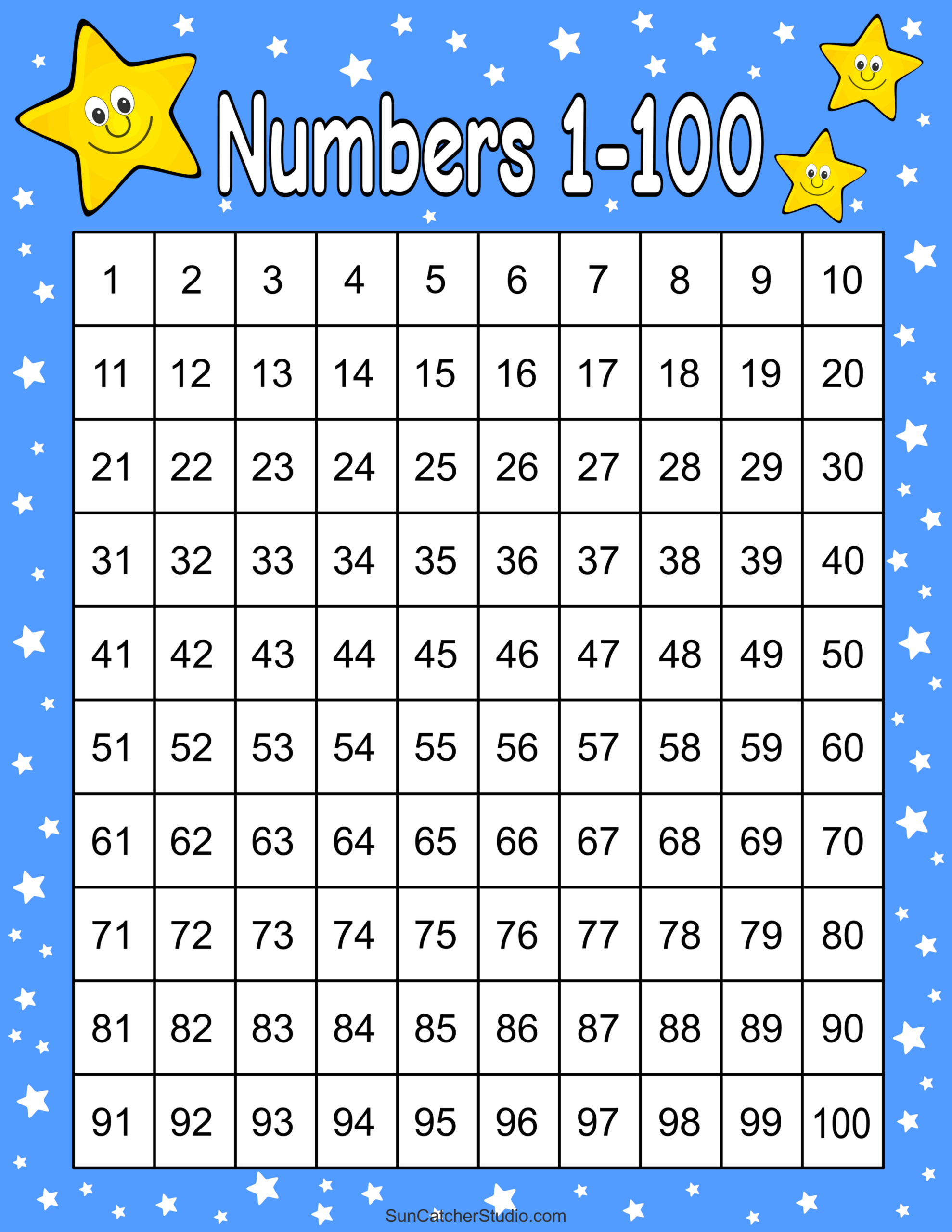 Free Printable Hundreds Charts (Numbers 1 To 100) – Diy Projects with regard to Free Large Printable Numbers 1 100