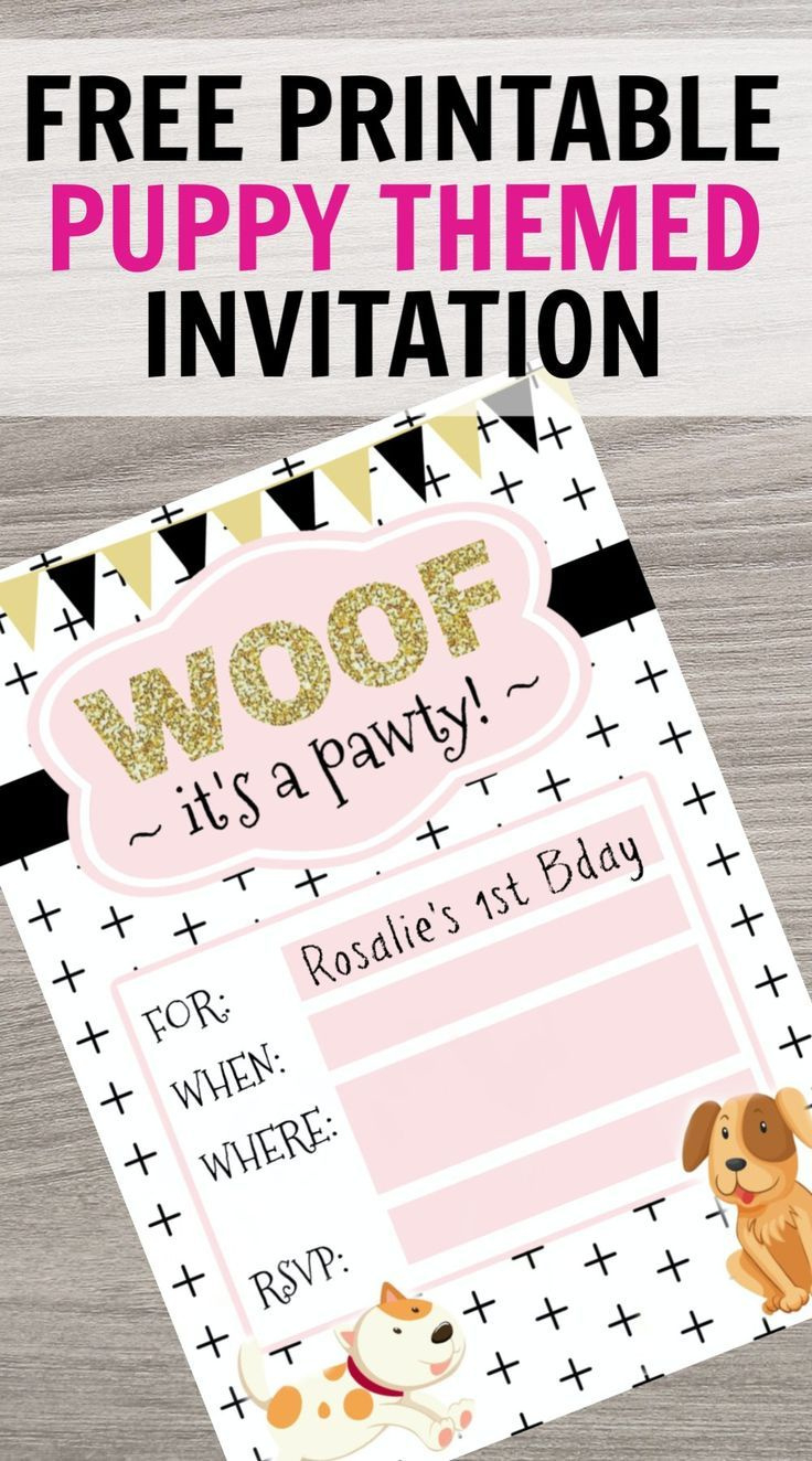 Free Printable Invitation For Puppy-Themed Party - Six Clever Sisters within Free Printable Puppy Dog Birthday Invitations