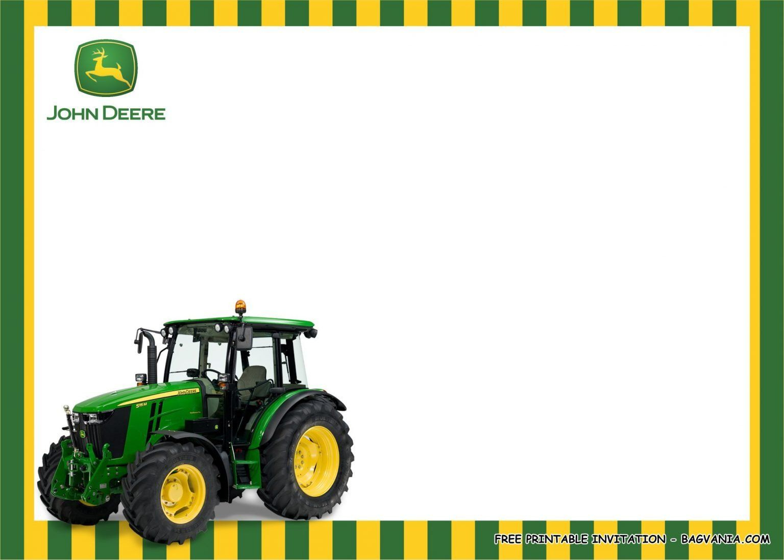 Free Printable) – John Deere Birthday Party Kits Template inside Free Printable John Deere Birthday Invitations