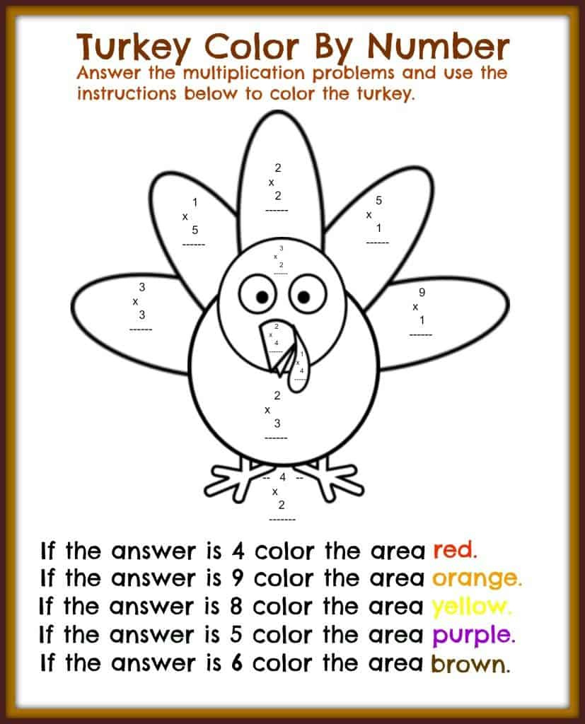 Free Printable Kindergarten Thanksgiving Math Worksheets in Math Worksheets Thanksgiving Free Printable