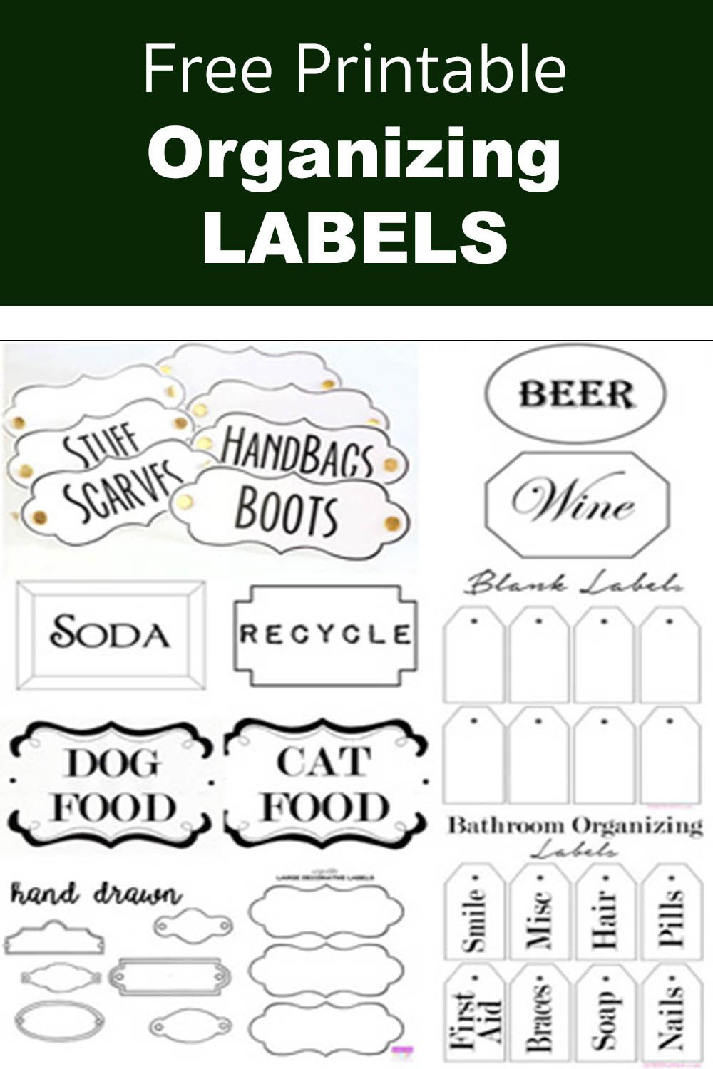 Free Printable Labels To Organize Your Stuff - In My Own Style intended for Free Printable Food Labels