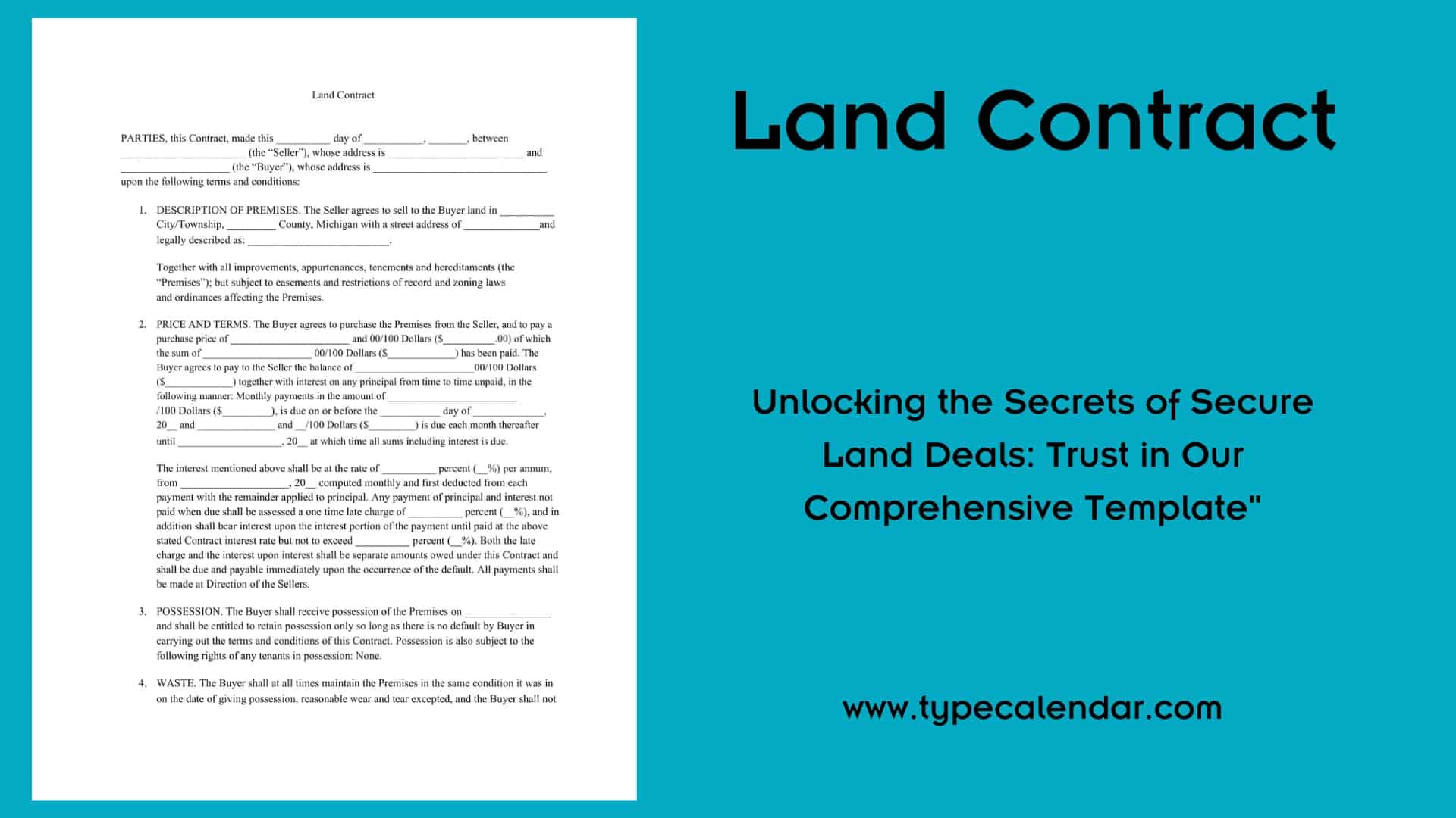 Free Printable Land Contract Templates [Word, Pdf] Simple within Free Printable Land Contract Forms