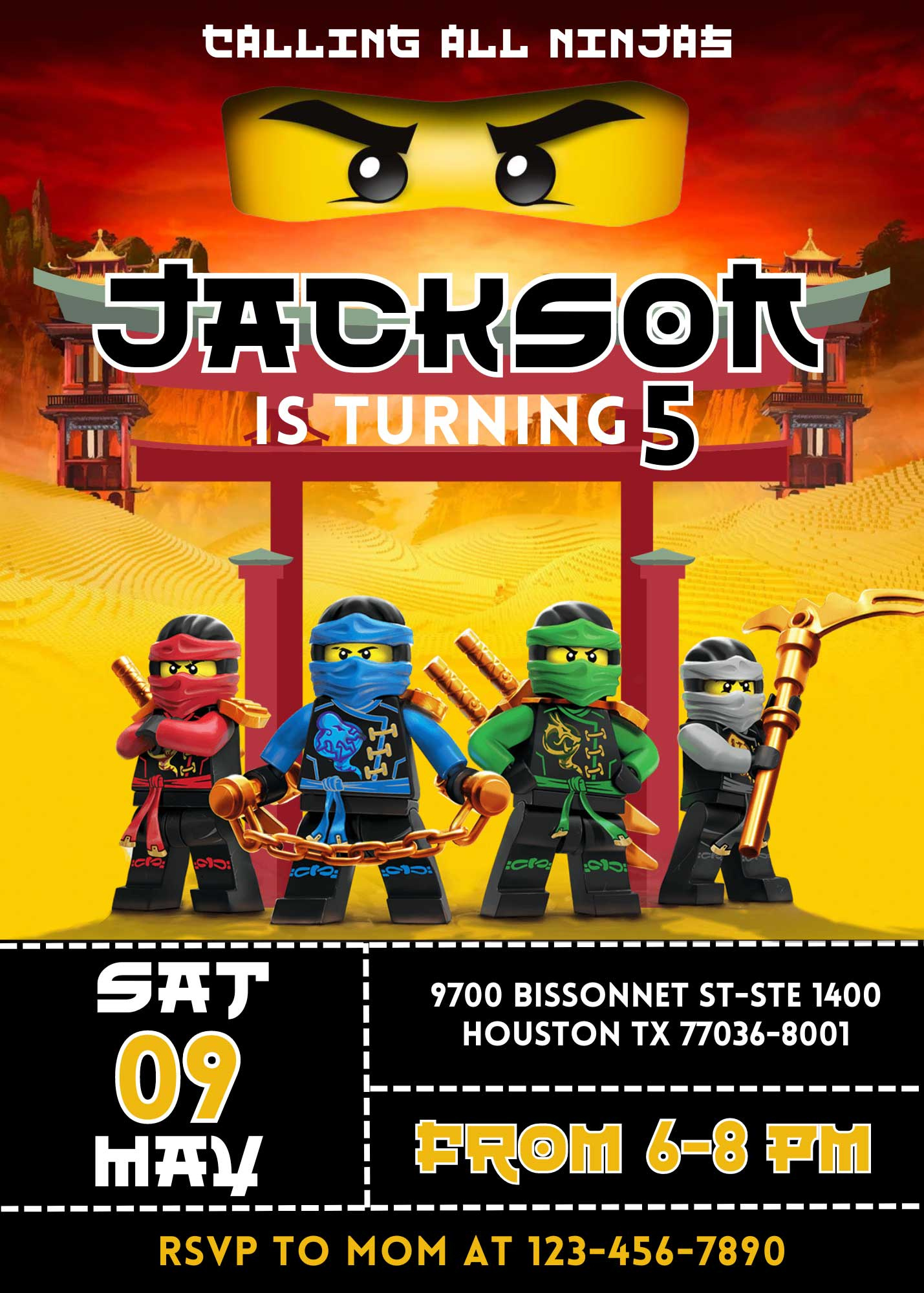 Free Printable Lego Party Invitations Lego Invitation Template inside Lego Ninjago Party Invitations Printable Free