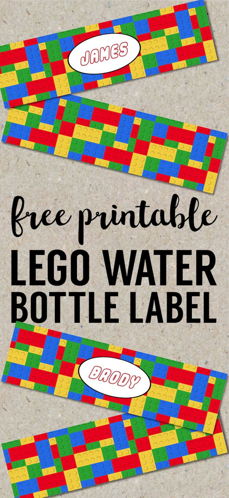 Free Printable Lego Water Bottle Labels - Paper Trail Design with Free Lego Water Bottle Printables