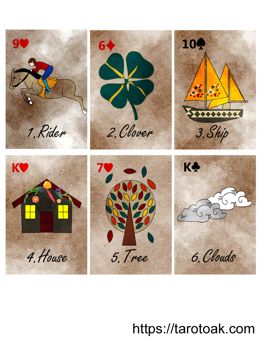Free Printable Lenormand Cards with Free Printable Lenormand Cards