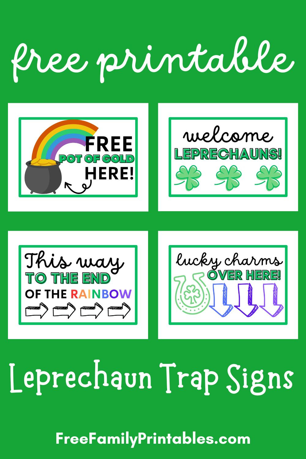 Free Printable Leprechaun Trap Signs - Making Frugal Fun with Free Printable Signs