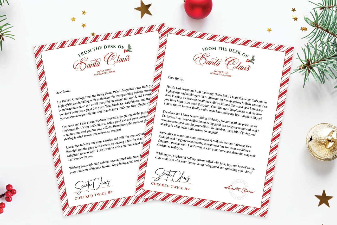 Free Printable Letter From Santa Template - Favorite Printables throughout Free Printable Santa Reply Letter Template