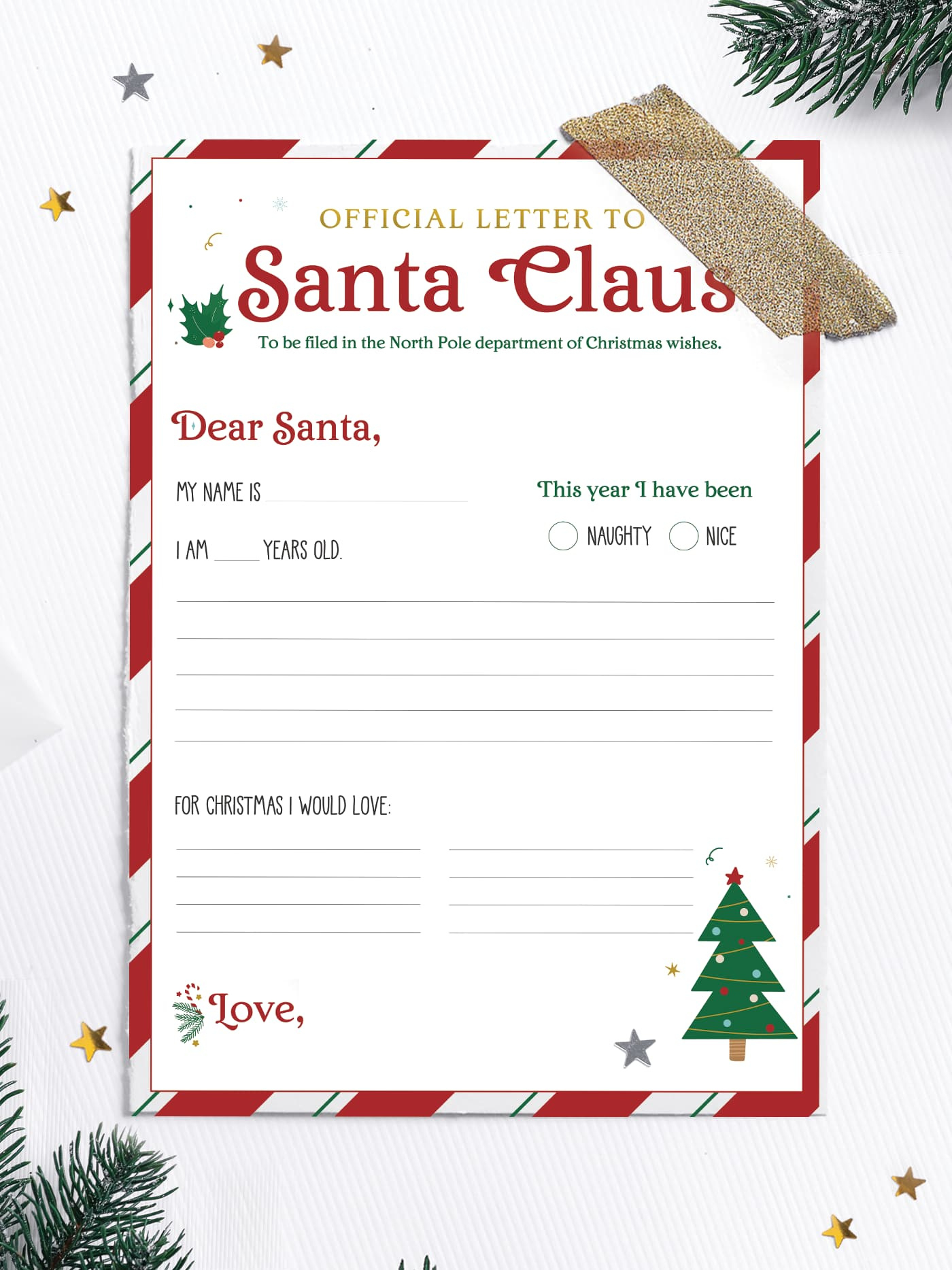 Free Printable Letter To Santa Template - Favorite Printables in Letter To Santa Template Free Printable