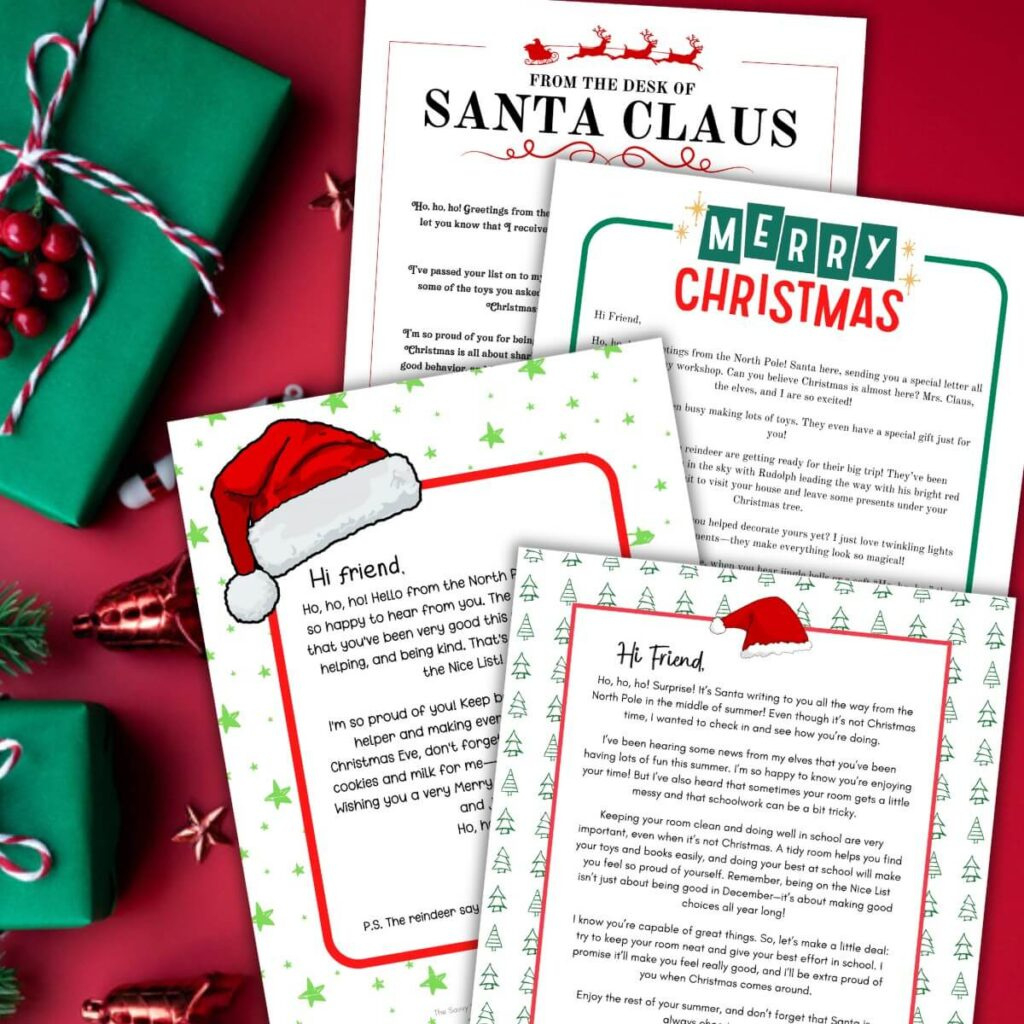 Free Printable Letters From Santa - 5 Designs To Print Now! within Free Printable Christmas Letters From Santa