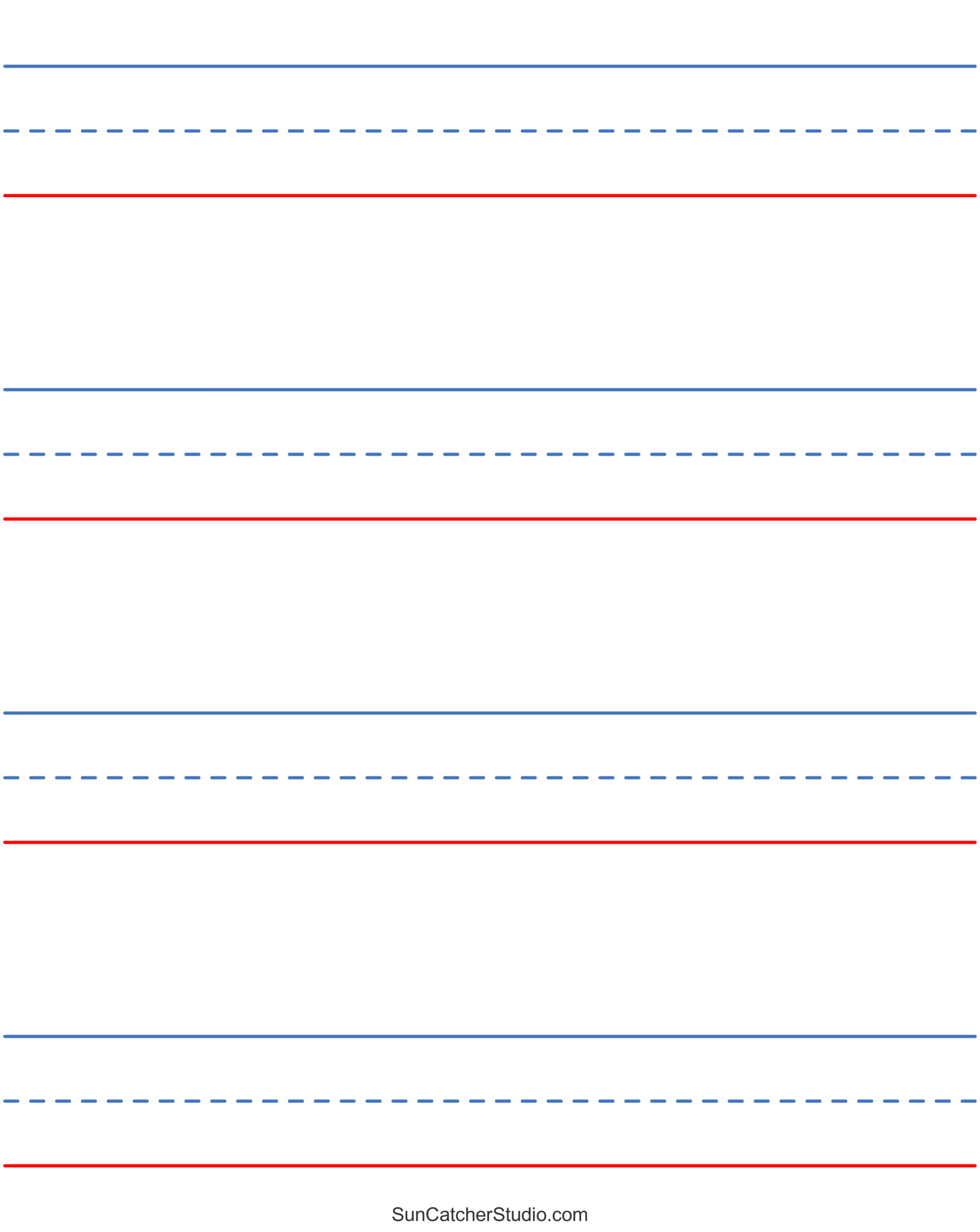 Free Printable Lined Paper (Handwriting, Notebook Templates with Free Printable Blank Handwriting Worksheets
