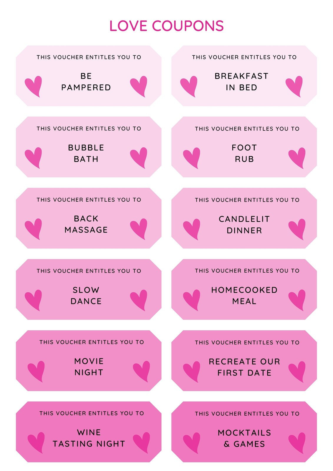 Free Printable Love Coupon Templates | Canva throughout Free Printable Coupons For Husband