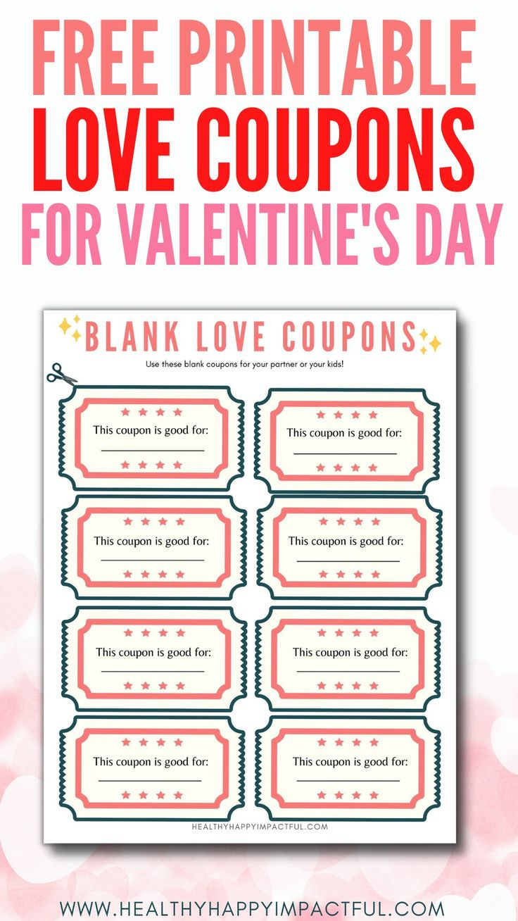 Free Printable Love Coupons For Valentine&amp;#039;S Day 💕 for Free Printable Valentines Day Coupons For Boyfriend