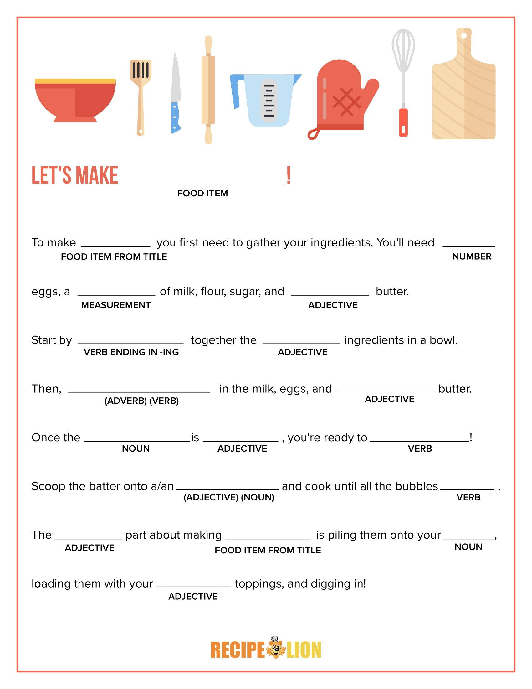 Free Printable Mad Libs For Kids | The Ultimate Collection intended for Printable Free Mad Libs Sheets