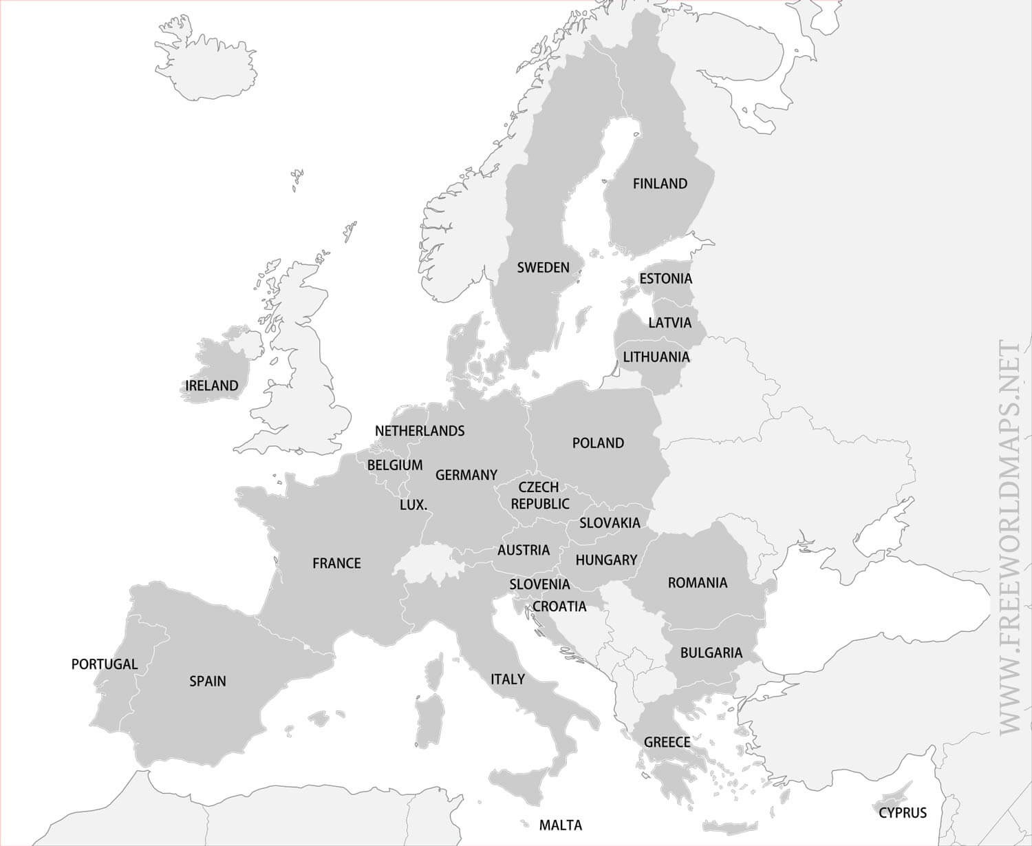 Free Printable Maps Of Europe inside Free Printable Map Of Europe With Cities