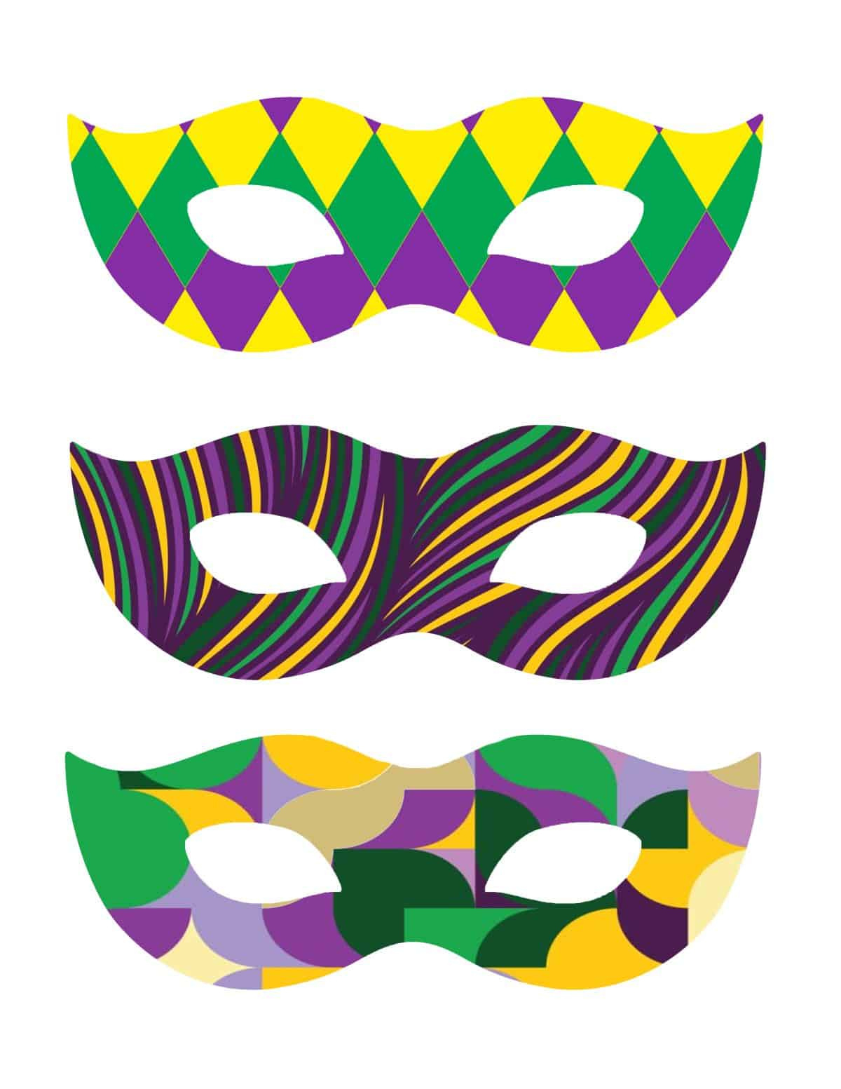Free Printable Mardi Gras Masks - For The Love Of Food in Free Printable Mardi Gras Masks
