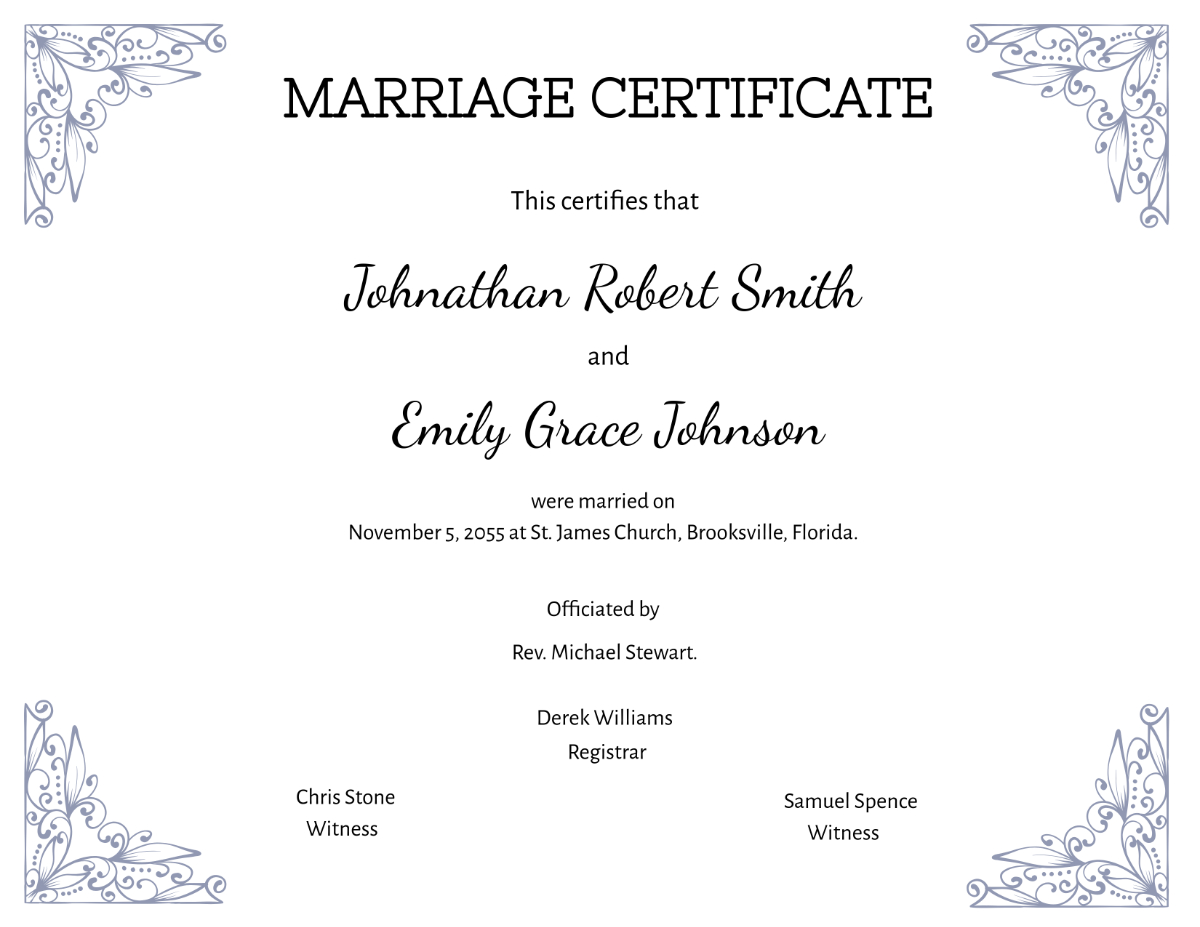 Free Printable Marriage Certificate Templates To Customize Online with Free Printable Keepsake Marriage Certificates