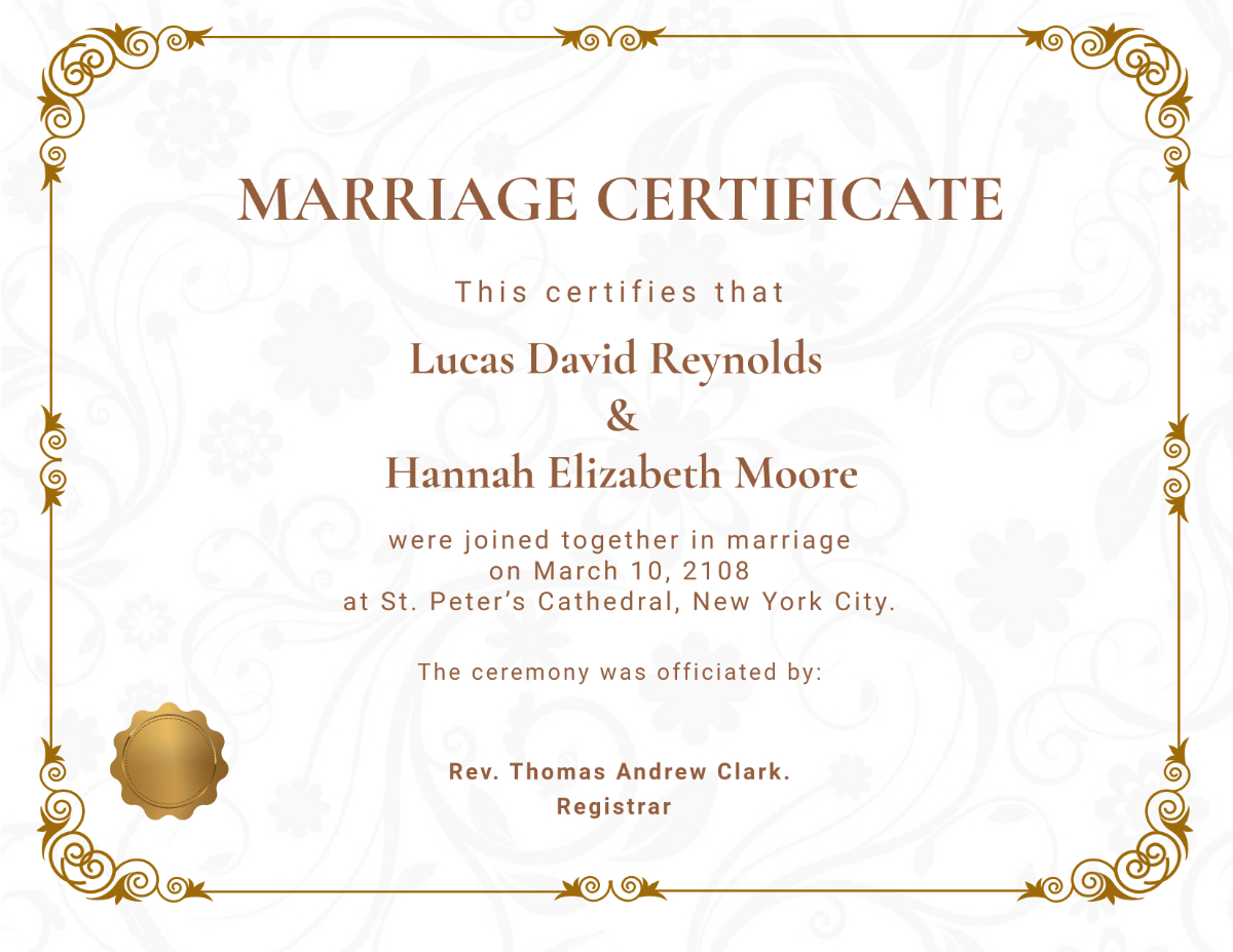 Free Printable Marriage Certificate Templates To Customize Online with regard to Fake Marriage Certificate Printable Free