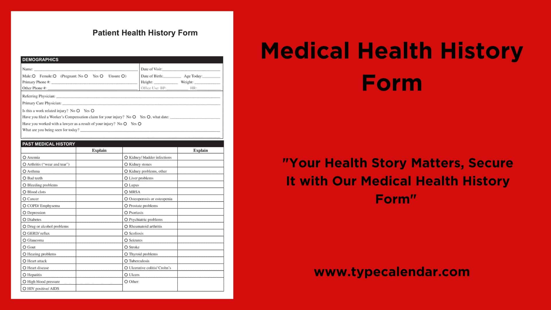 Free Printable Medical Health History Form Templates [Pdf] Example with Free Printable Medical Forms